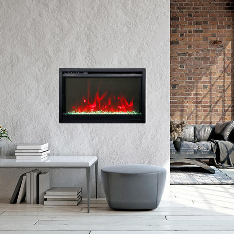 Amantii 26-in Traditional XtraSlim Smart WiFi Linear Electric Fireplace